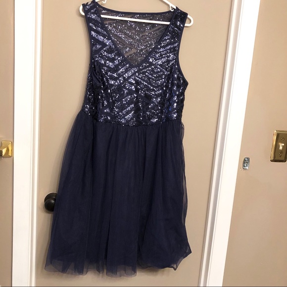 special occasion black sequin skater dress